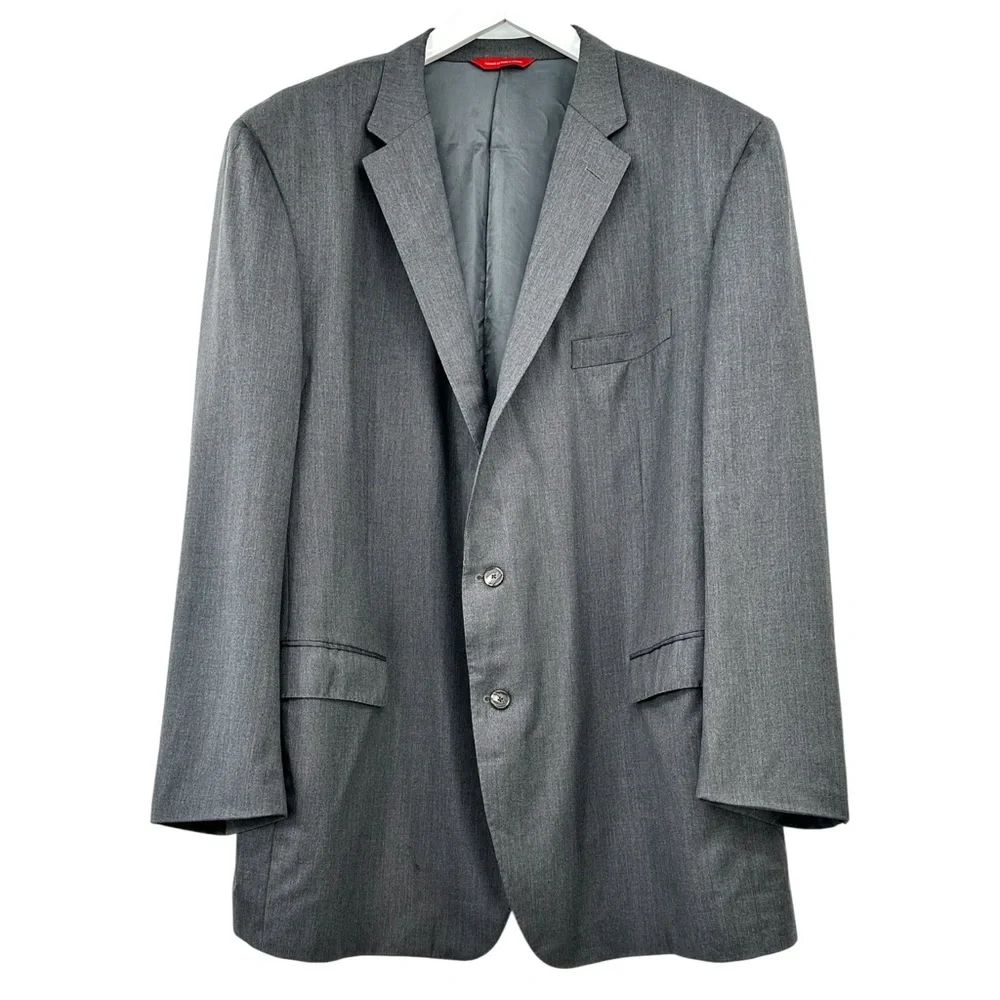 SAMUELSOHN Loro Piana Wool Super 120s Gray Classic Blazer Suit Jacket sz 54